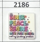 2186- Inner Peace Begins Focal Bead