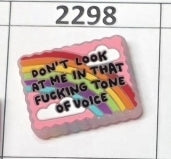 2298-Don't Talk to Me In that F'ing Tone of Voice Focal Bead