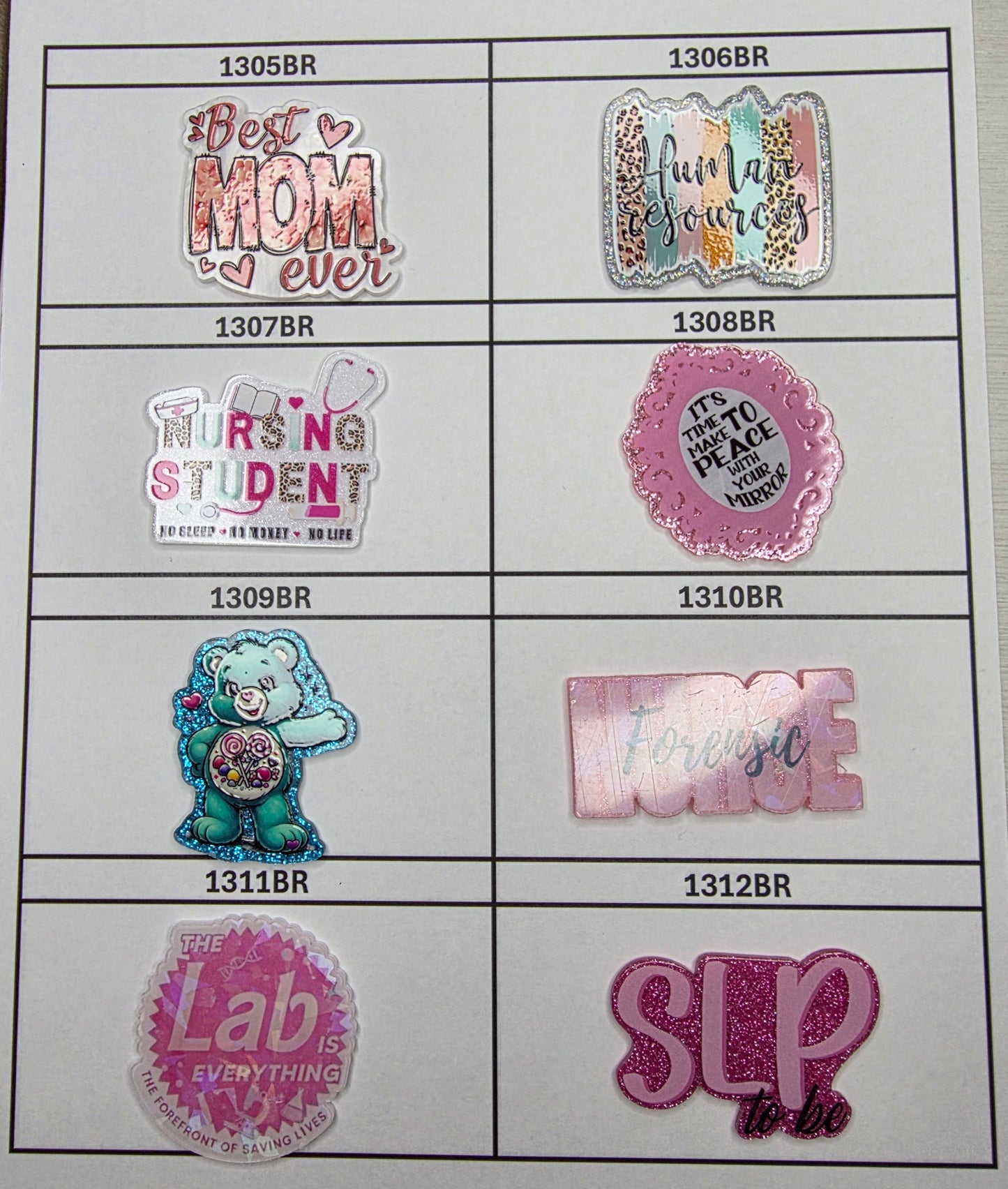 0000- Acrylic Flatback Catalog