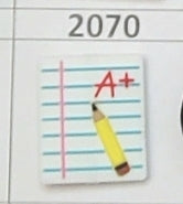 2070- Notebook Paper Focal Bead