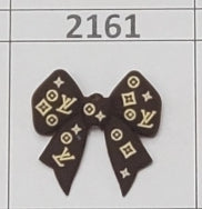 2161-  Brown Love Bow Focal Bead