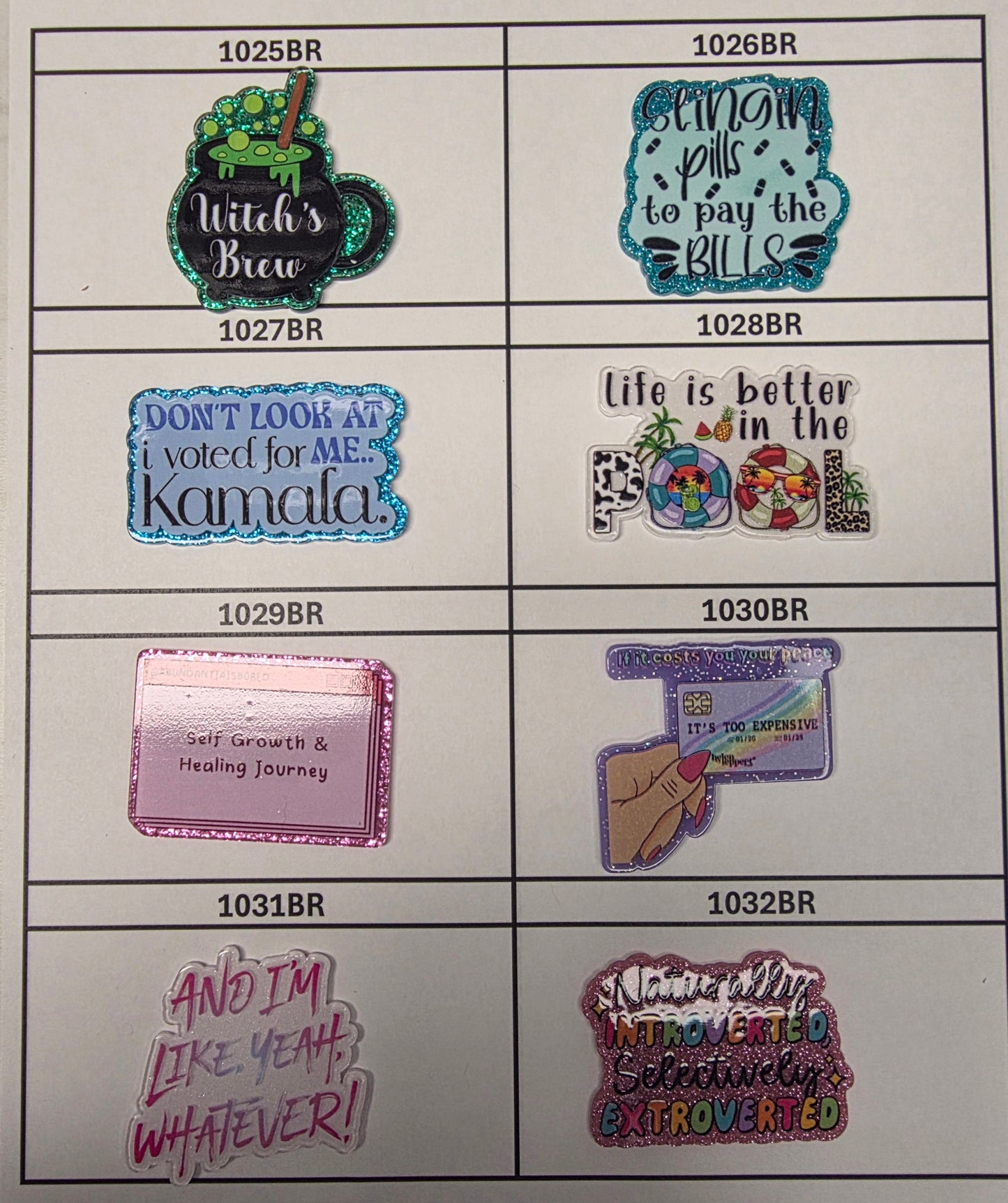 Acrylic Flatback Catalog