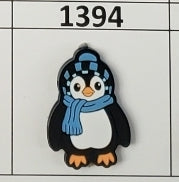 1394- Blue Scarf Penguin Focal Bead