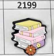 2199- Book Stack with Flower Focal Bead