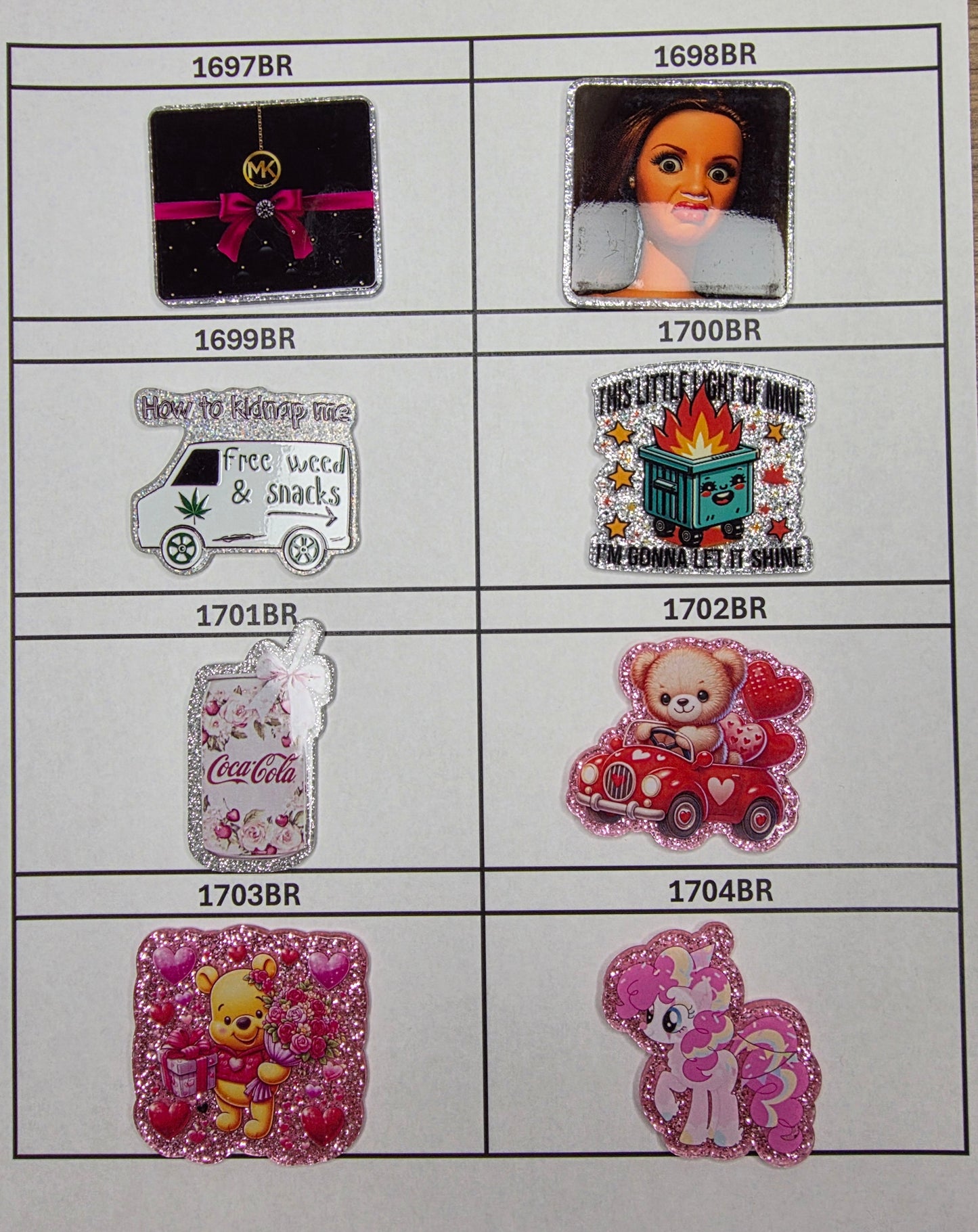 0000- Acrylic Flatback Catalog