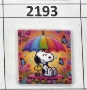 2193- Rainbow Umbrella Snoop Focal Bead