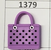 1379- Purple B Bag Focal Bead