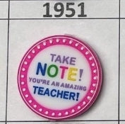 1951- Amazing Teacher Focal Bead