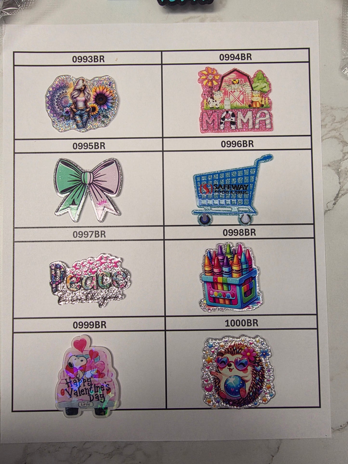 Acrylic Flatback Catalog