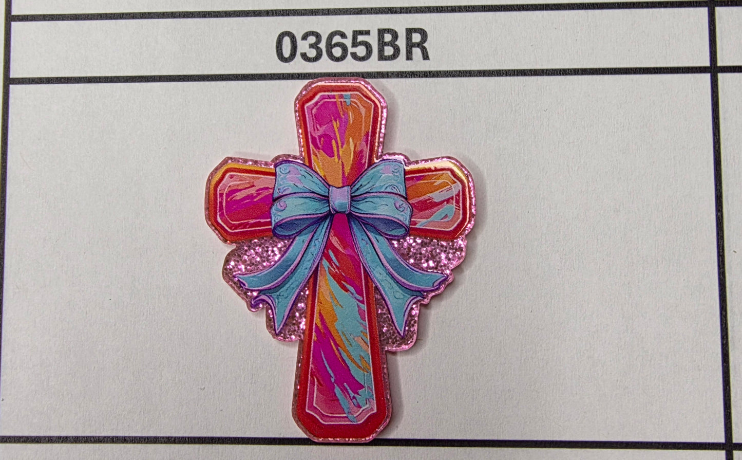 0365BR Cross w Blue Bow