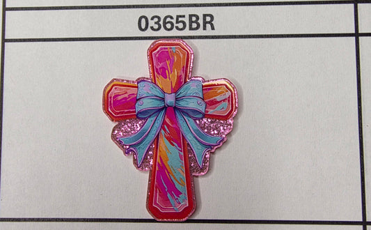 0365BR Cross w Blue Bow