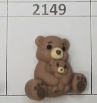 2149-  Bear Fam Focal Bead