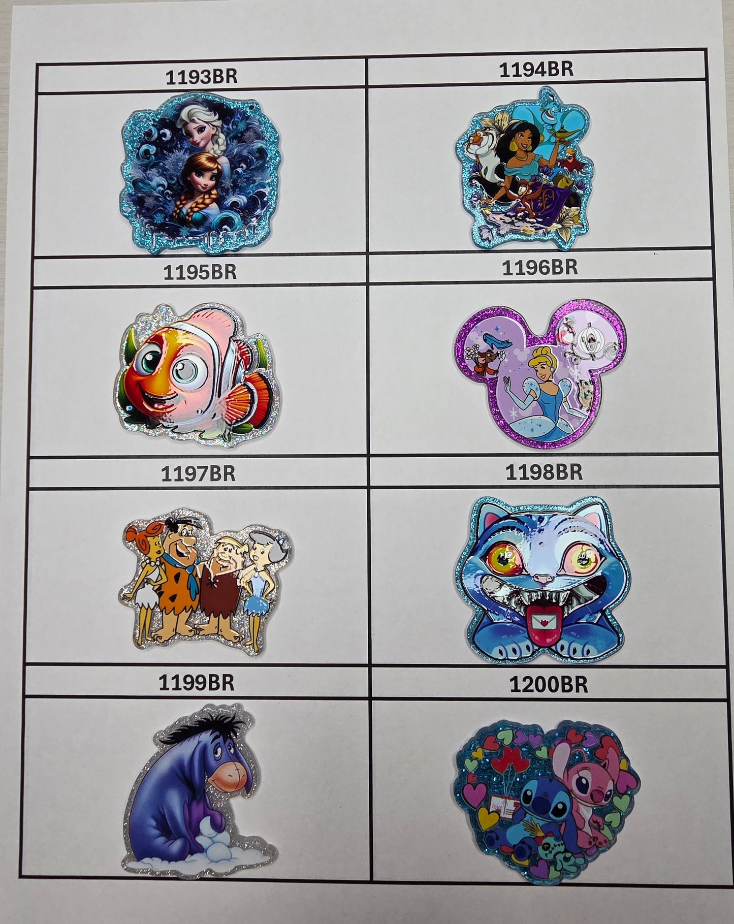 0000- Acrylic Flatback Catalog
