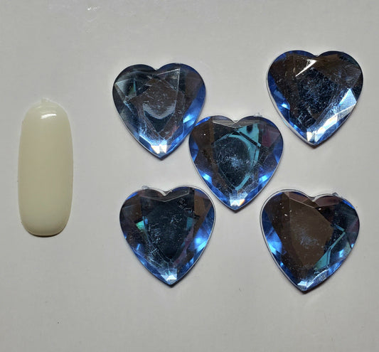 Hearts- resin facet flatback